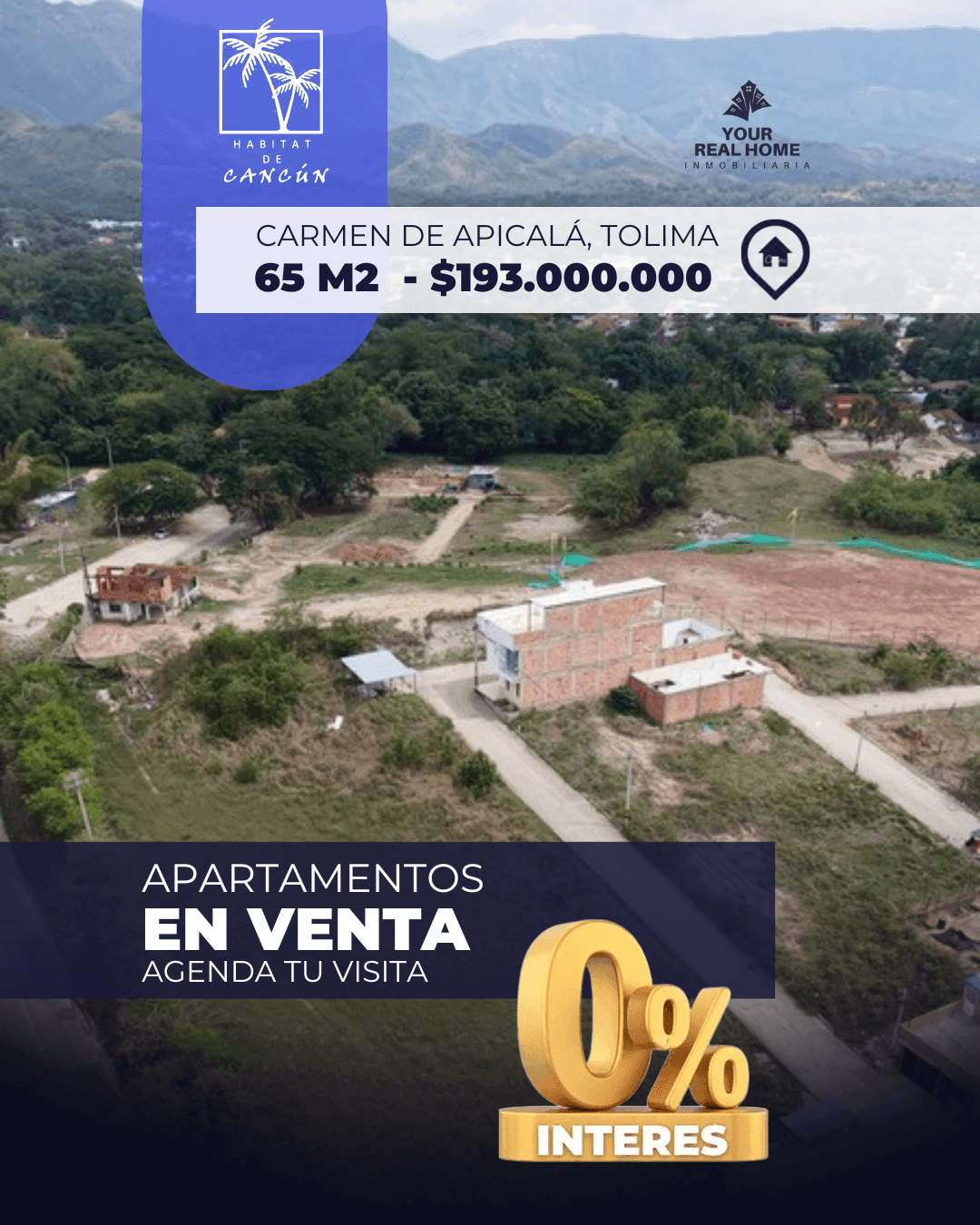 Apartamentos Habitat De Cancun -  ¡ Obra blanca y parqueadero propio!